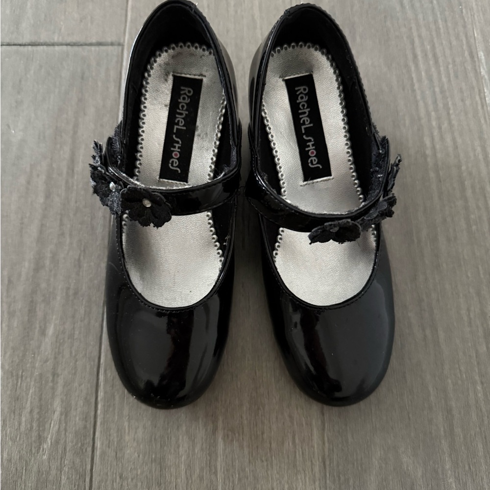 Rachel Shoes Glossy Black Kids Dress Shoes